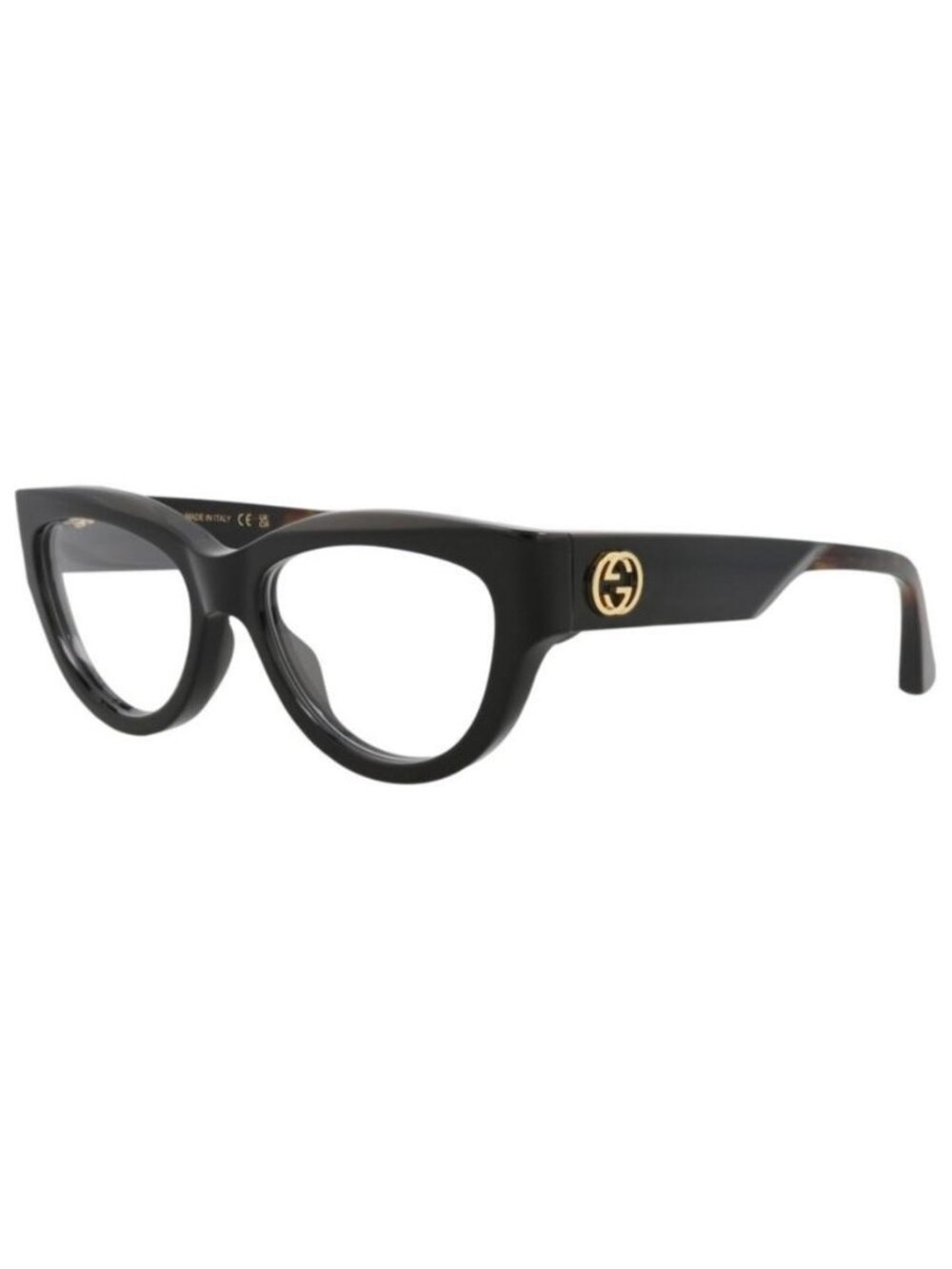 New Gucci Womens Cat Eye Black Havana Transparent Fashion Designer Eyeglasses